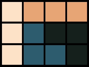 Lösung für 3x4-Matrix